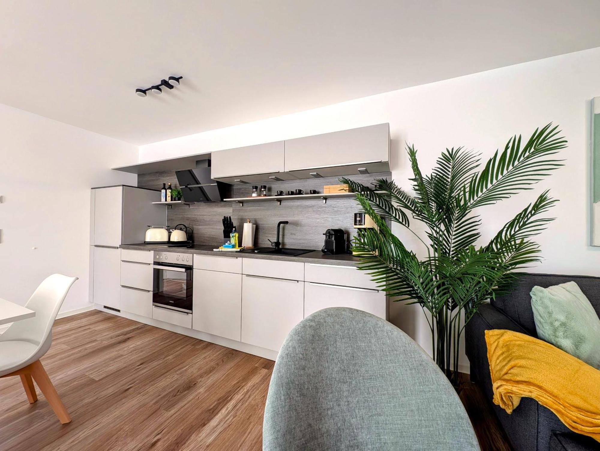 Bohnapartments - Nordkap-Suiten - Gratis Parkplatz - Moderner Neubau - Erdgeschoss - Fussbodenheizung Эрфурт Экстерьер фото