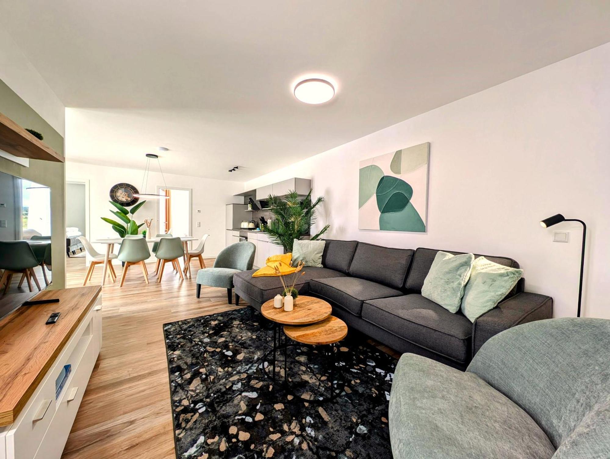 Bohnapartments - Nordkap-Suiten - Gratis Parkplatz - Moderner Neubau - Erdgeschoss - Fussbodenheizung Эрфурт Экстерьер фото